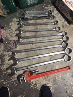 Large Wright combination wrenches for sale