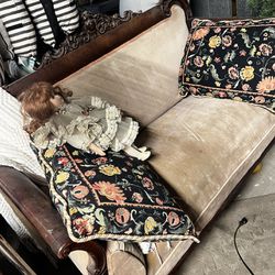 Antique Chair And Love Seat 