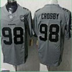 WHITE MEN’S OR GREY MAXX CROSBY LAS VEGAS RAIDERS STITCHED JERSEY $50. CASH PLEASE!!