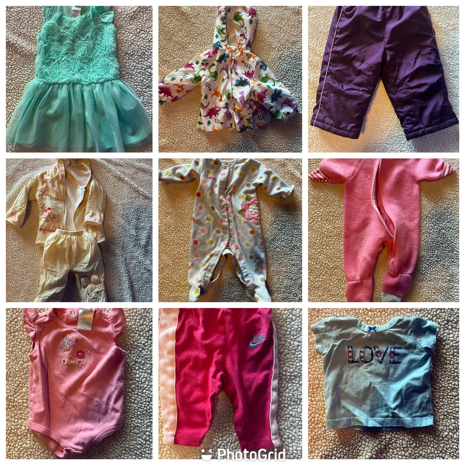 Baby Girls Clothes Bundle - 11 Items