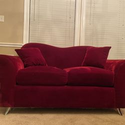 Candy Red Love Seat & Couch