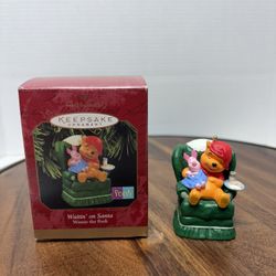 Vintage Hallmark Winnie The Pooh Waiting On Santa Ornament
