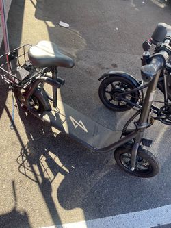 Electric Scooter with Seat and Basket