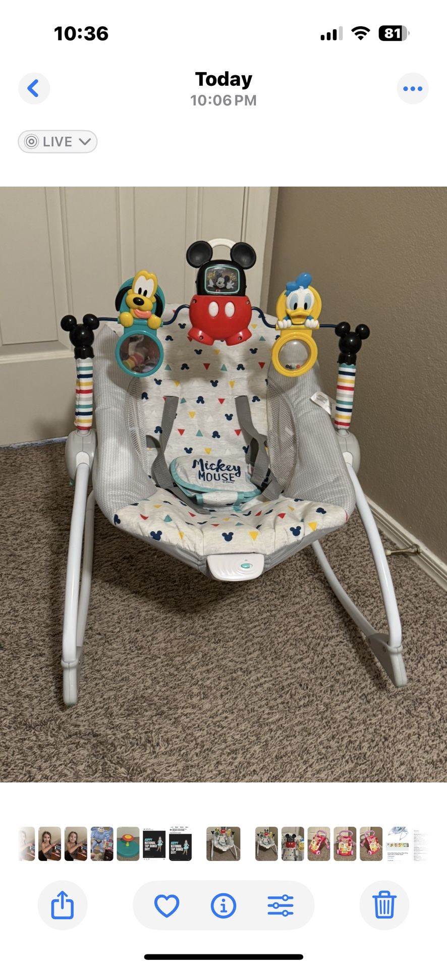 Disney Baby Mickey Mouse Take Along Songs Infant To Toddler Rocker