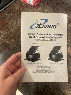 Solar attic fan