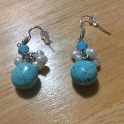 Turquoise Dangling Hook  Earrings!!