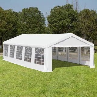 16x26 Fully Covered Canopy Tent Windows Side Walls