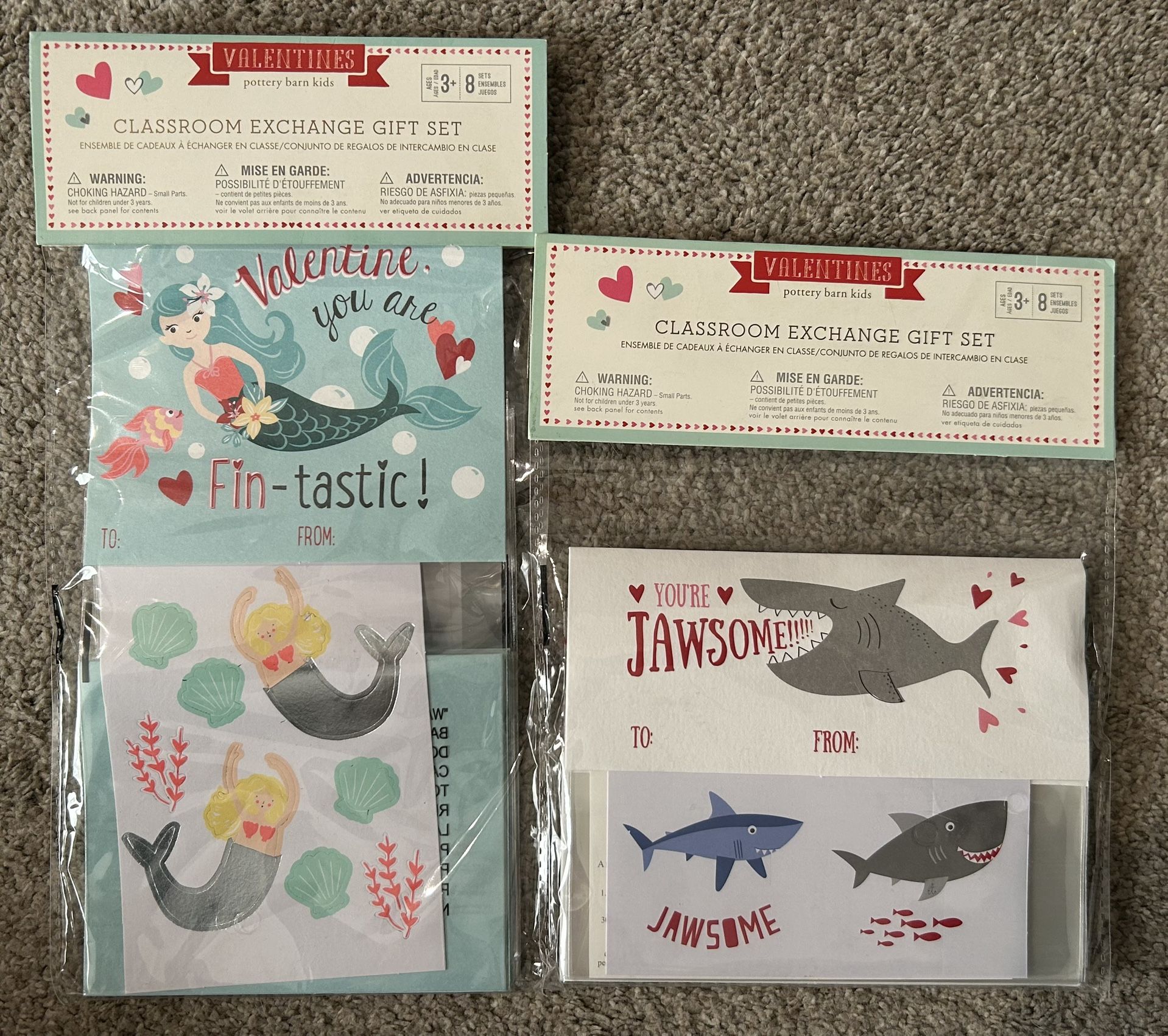 2 Sets of PBK Valentines
