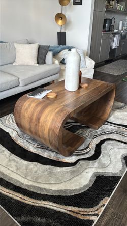 Modern Solid Wood Coffee Table – $100