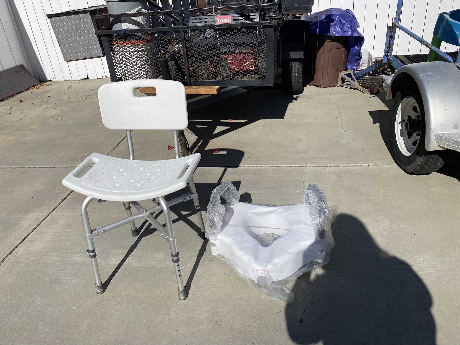 Shower Chair And Toilet Rider With Arms