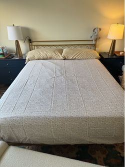 Queen gold bed frame