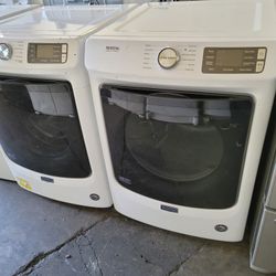 Maytag Front Load Washer And Stackable Gas Dryer Set 