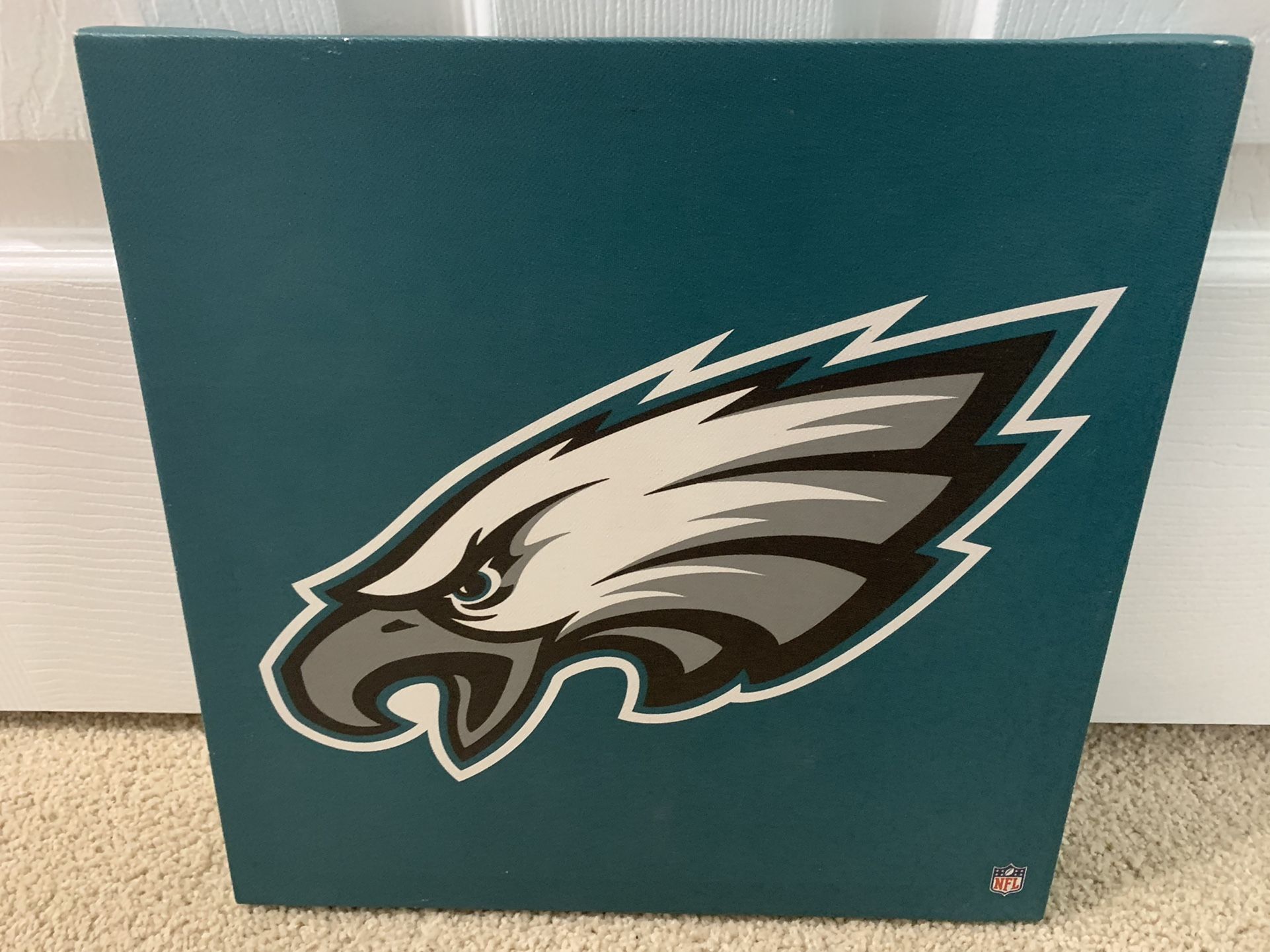 Philadelphia Eagles Canvas Portrait Logo Painting Picture For Wall 12” X 12”