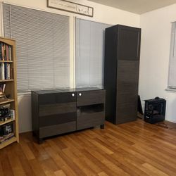 Modern  tv  stand and book shelf