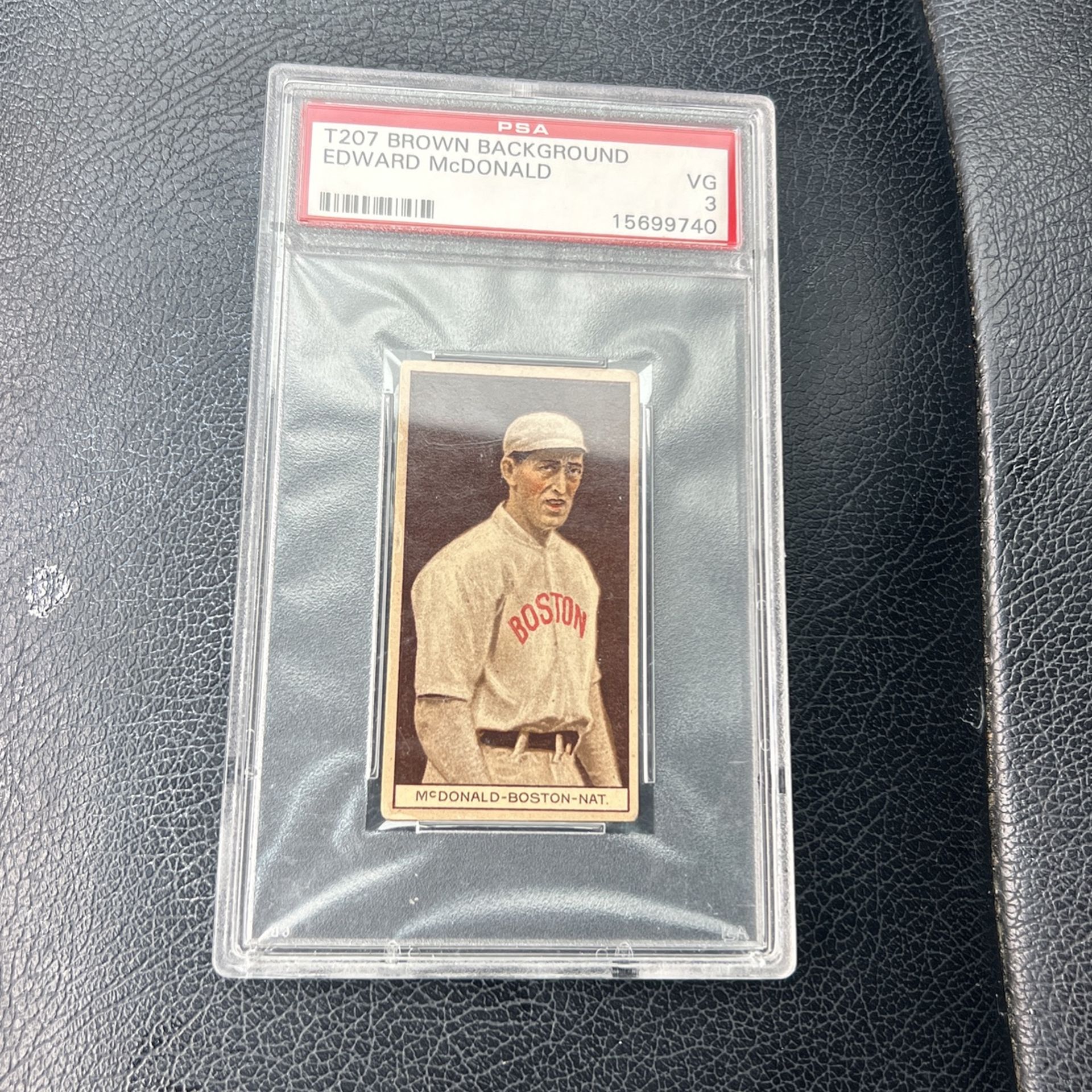 1912 Edward McDonald T207 Baseball Card PSA 3