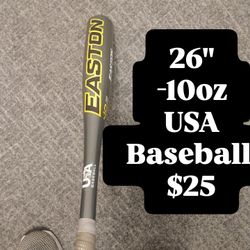 Easton USA Baseball Bat 26" -10oz