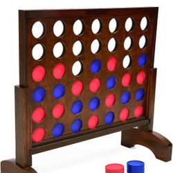 Giant Connect 4 Yard Wooden Game Set