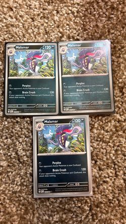 Malamar Pokémon Cards Lot of 3