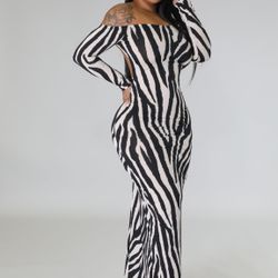 Animal Print Maxi Dress 