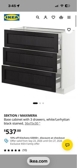 Cabinets kitchen, black IKEA
