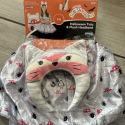 Girls Original Squishmallows Halloween Tutu & plush Headband  Costume