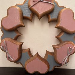 Wooden Heart Wreath