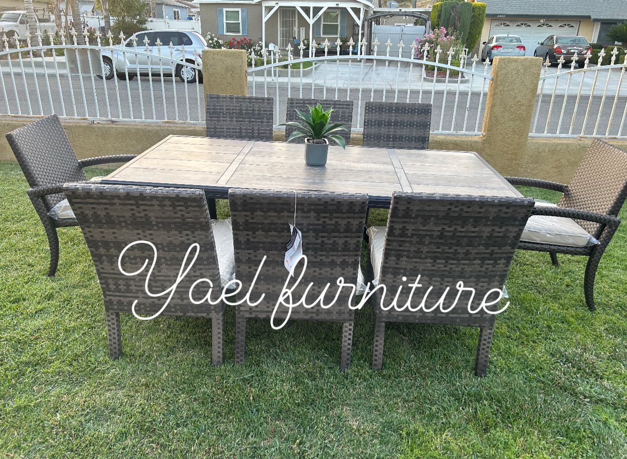 Patio Outdoor Dining Set High Quality 8 Chairs