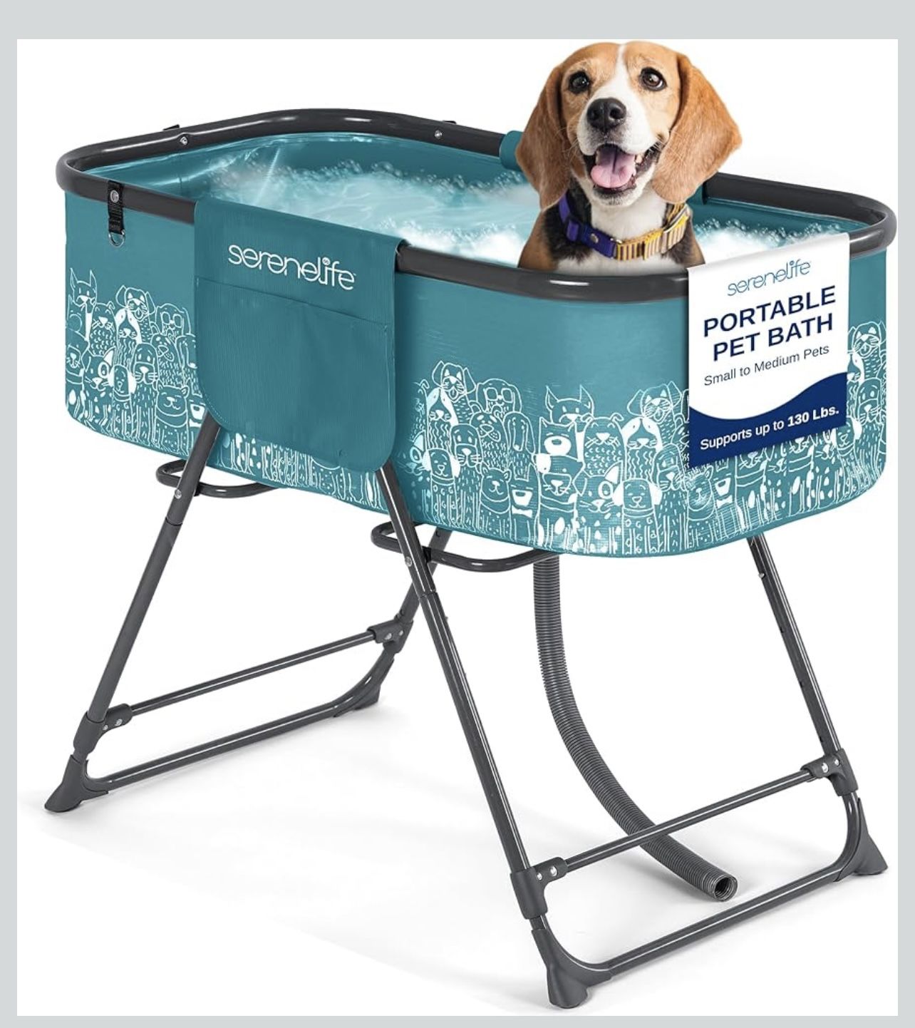 Portable Dog Bath With Built-In Drain Brand New