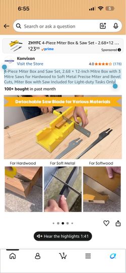 Miter Box and Saw Set