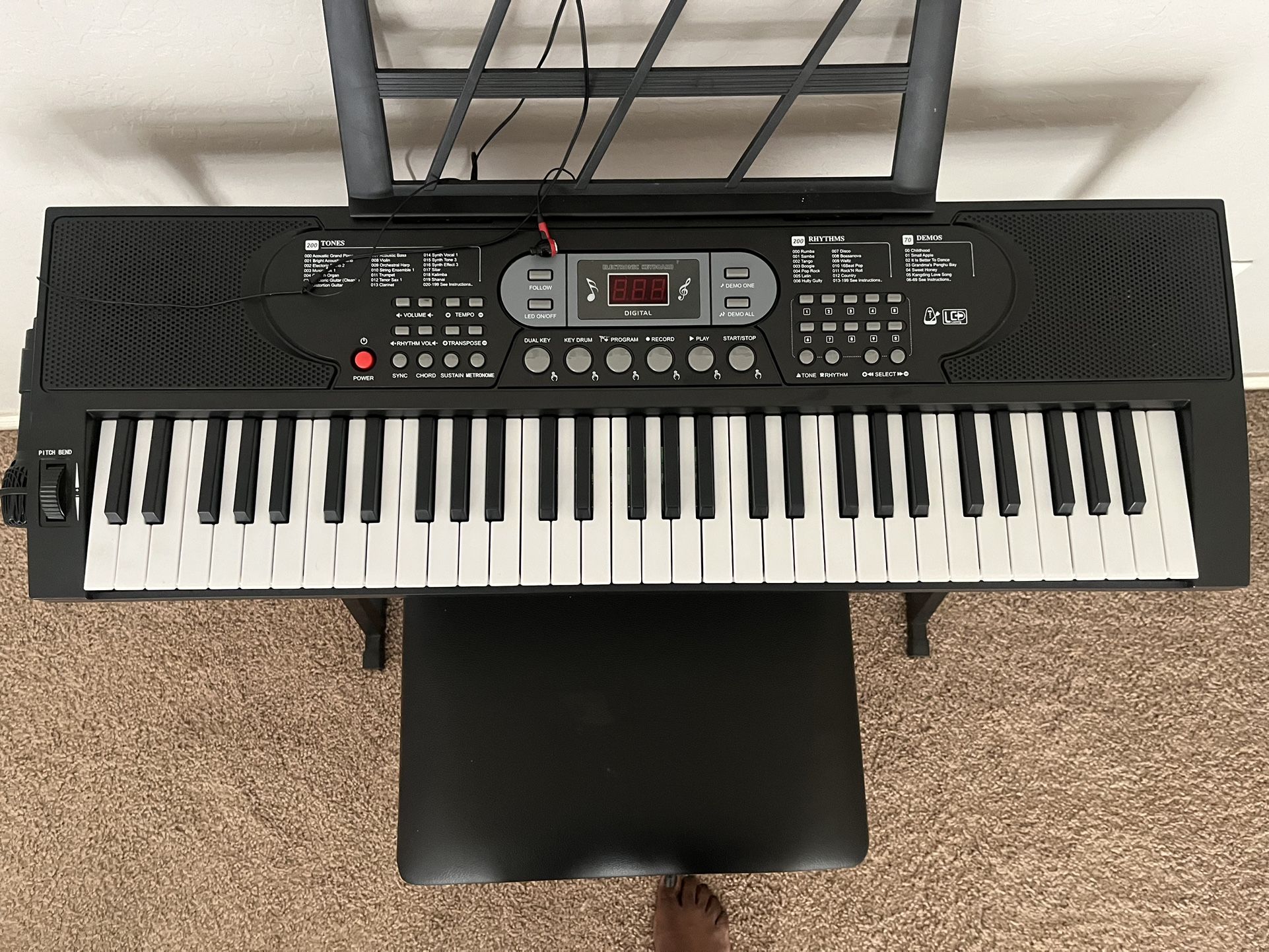 Key Board With Stand And Bench