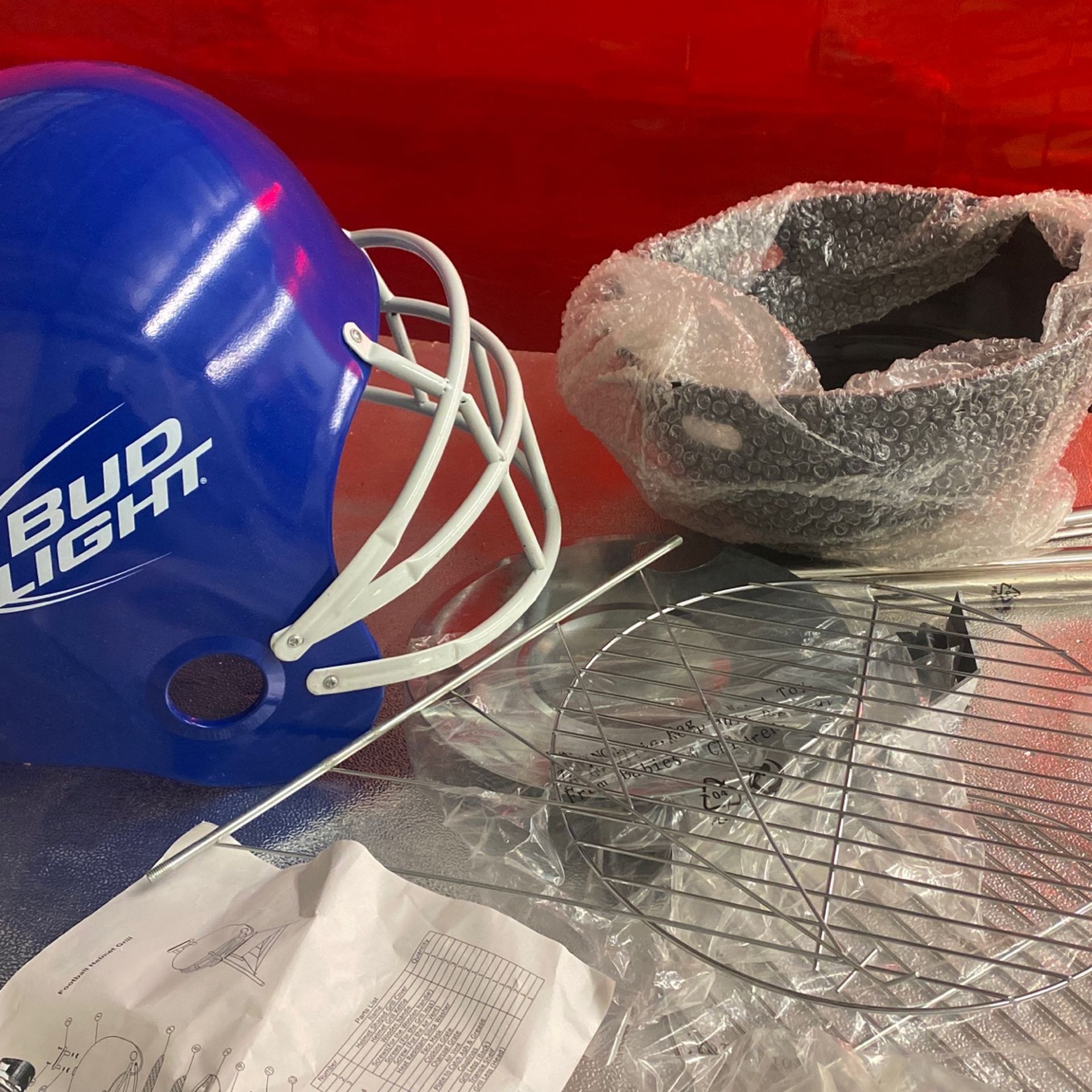 budweiser football helmet grill Bud Light Helmet Grill