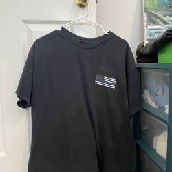 Black T Shirt with Flag Design