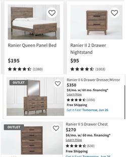 Queen bedroom set