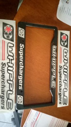 Whipple Plate And Stickers