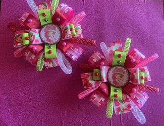 Strawberry Shortcake Hair Bows 