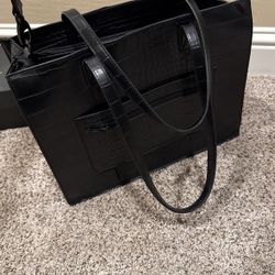 Beis Black Work Tote Bag