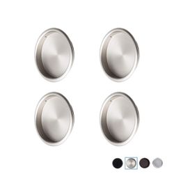NEW IN BOX Enconker 4 Pack Closet/cabinet Door Finger Pulls in satin nickel silver 