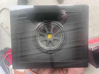Custom Kicker CompC 10” Subwoofer in Premium Gloss Black Plexiglass Ported Enclosure