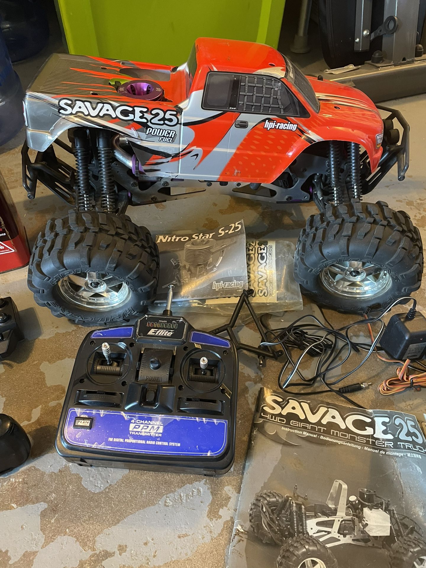 SAVAGE 25 RC POWER FUEL HPI-RACING WITH REVERSE for Sale in