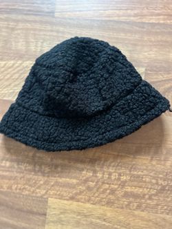 Black furry kangol, like bucket hat brand new