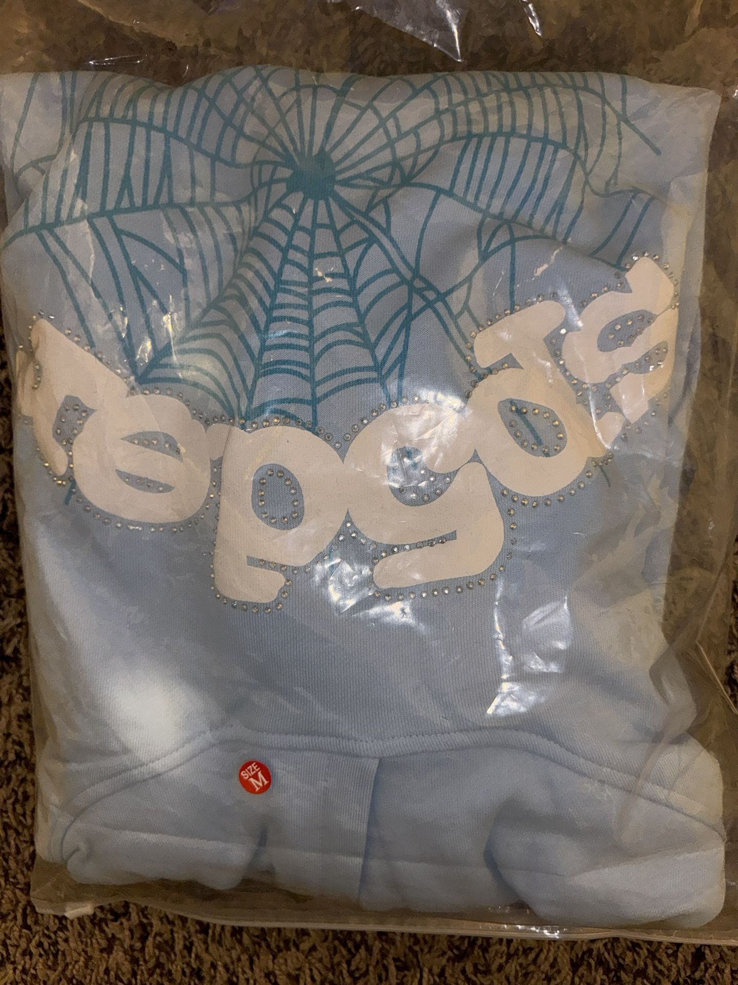 light blue spider worldwide hoodie