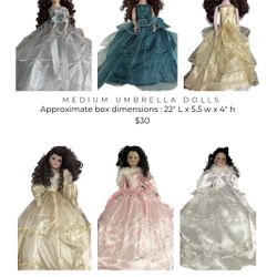Quinceanera Porcelain Dolls  (22" & 29") 