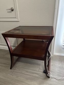 Glass coffee table