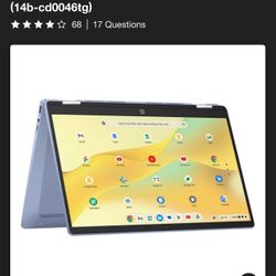 Brand New Unopened HP 14” Convertible Touchscreen 2 In 1 Chromebook Blue 4GB Ram 128 GB SSD