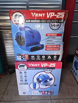 Vent VP-25 High Velocity Air Mover Fan Blower $60 ea. Brand New (Price Is Firm)