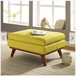 ChurchHomeCollections.co  presents:  Carson Carrington Laholm Mid-Century Fabric Ottoman