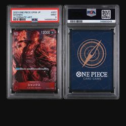 PSA 9 - 2023 ONE PIECE JAPANESE OP06-WINGS OF THE CAPTAIN #007 SHANKS ALTERNATE ART