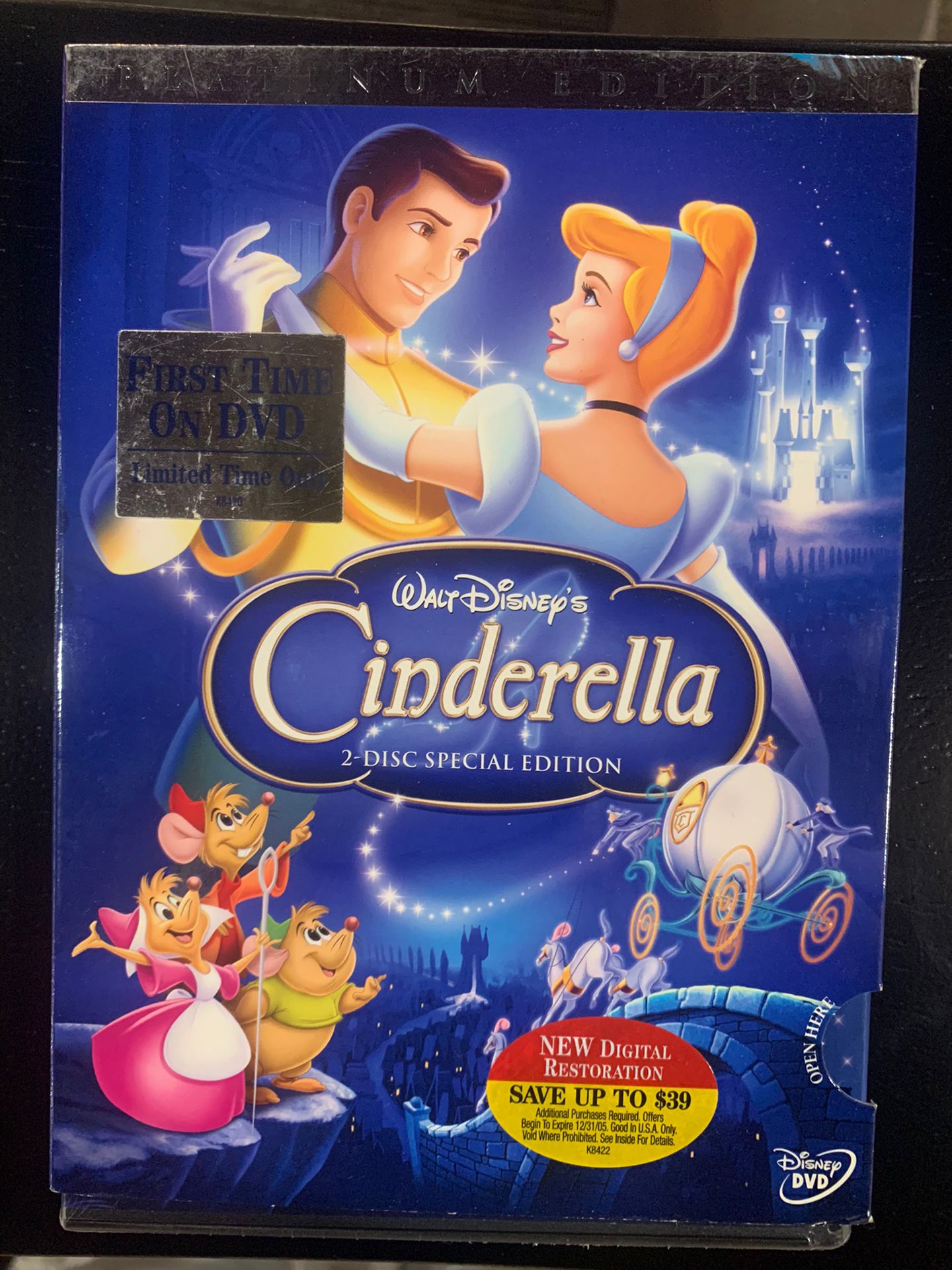 Cinderella DVD 2-Disc Set Platinum Edition Disney BRAND NEW FACTORY SEALED