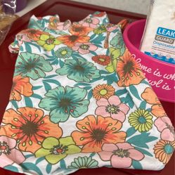 Small Hawaiian Outfit; Training Diaper (used) And Bowl