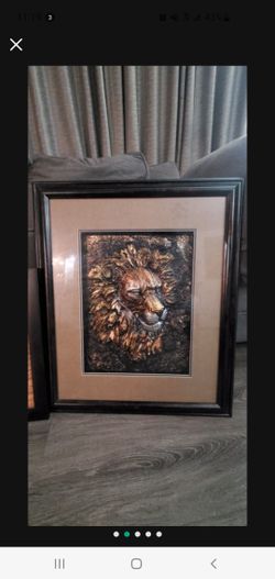 Rare 3D Lion Wall Art